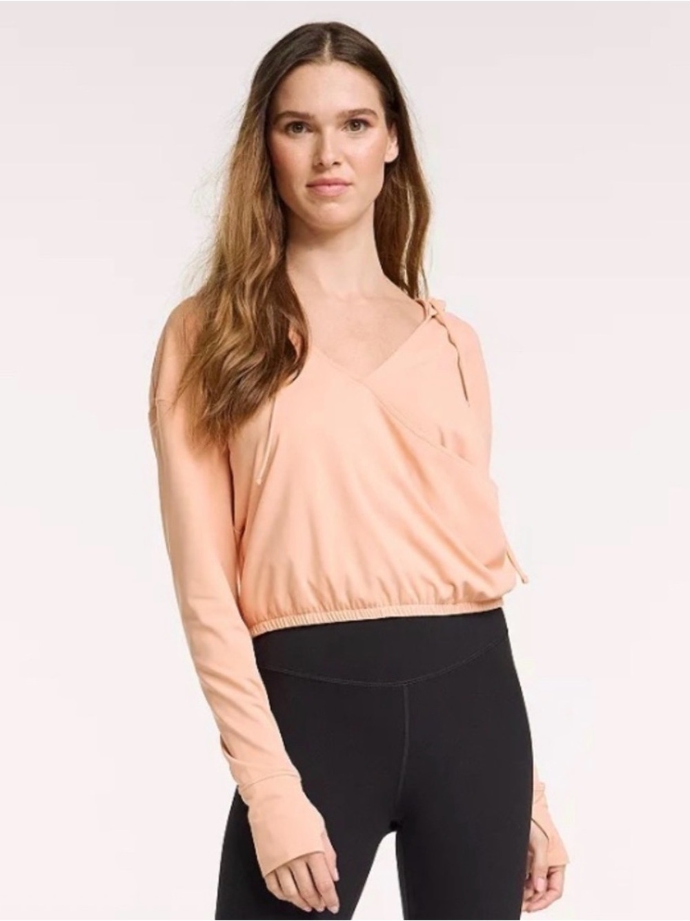 FLX Peach surplice Active Top